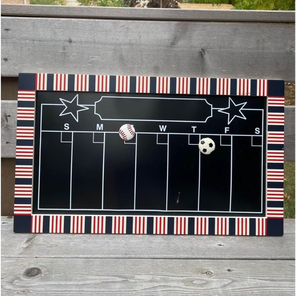 Vintage Early 2000’S The Bombay Company Kids Sports Magnetic Board Wall Decor